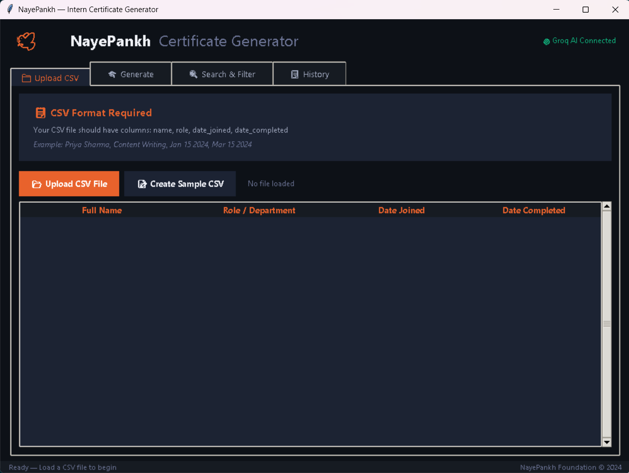 AI Certificate Generator screenshot
