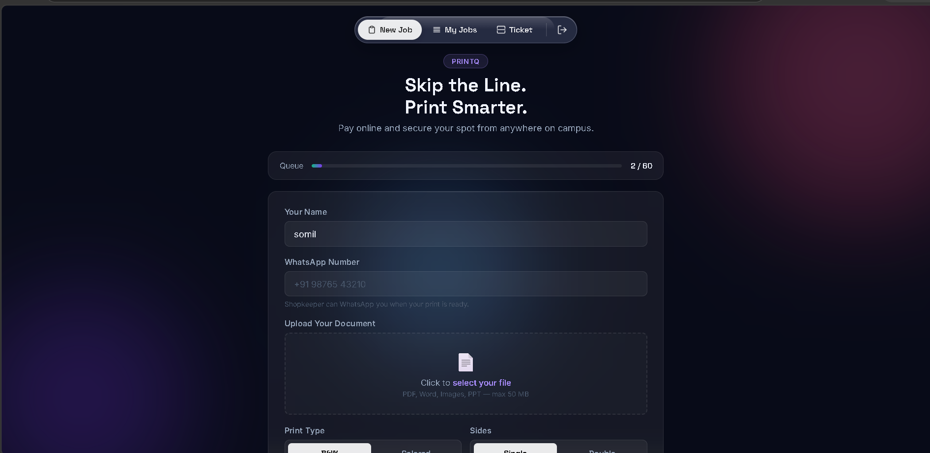 printQ screenshot